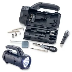 Porodo LifeStyle Outdoor 5W 18 in 1 Flashlight with Toolbox - Black Grey
